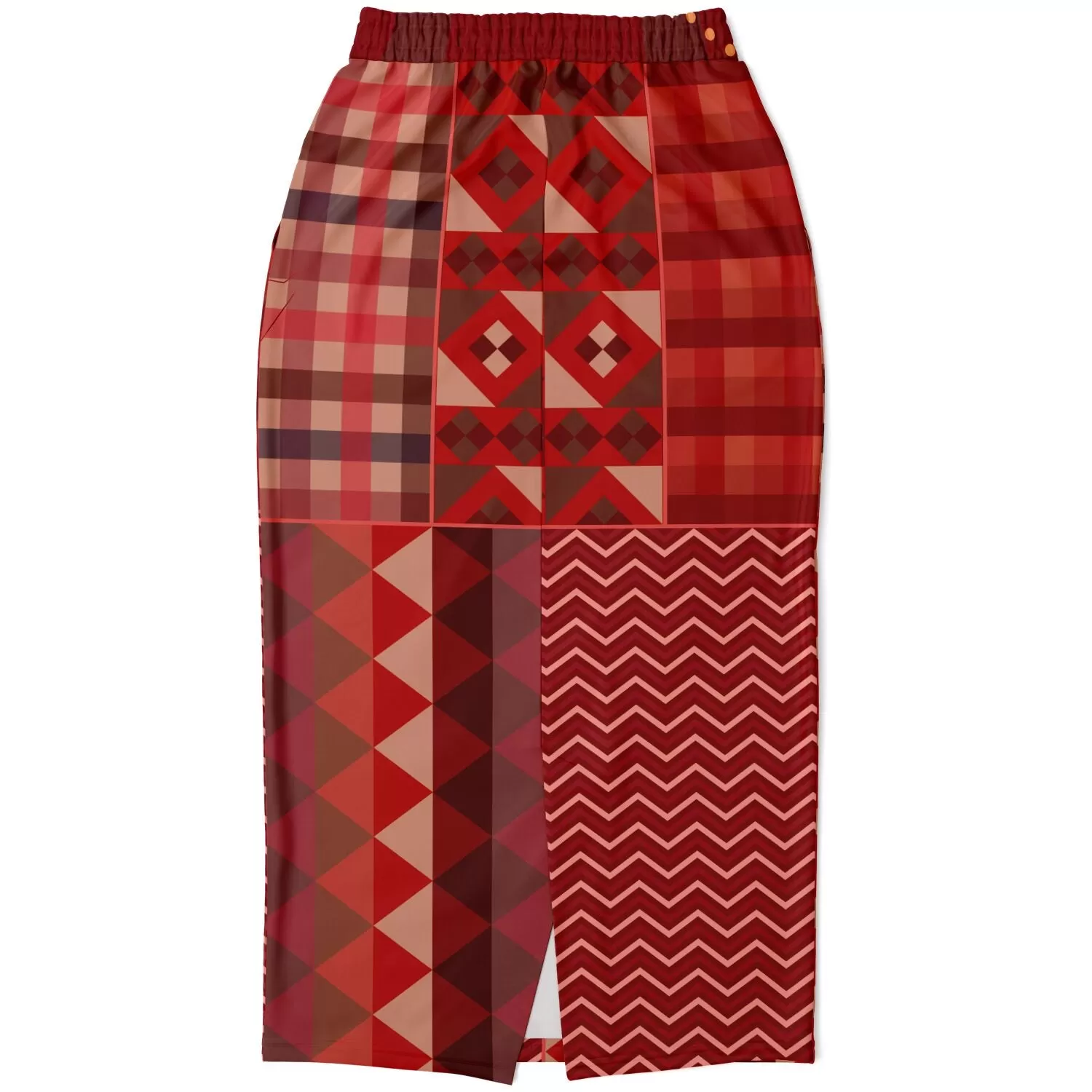 Toscana Red Eco-Poly Long Pocket Skirt