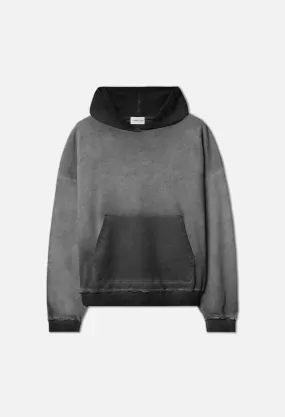 Tuck Terry Hoodie / Oil Wash Black