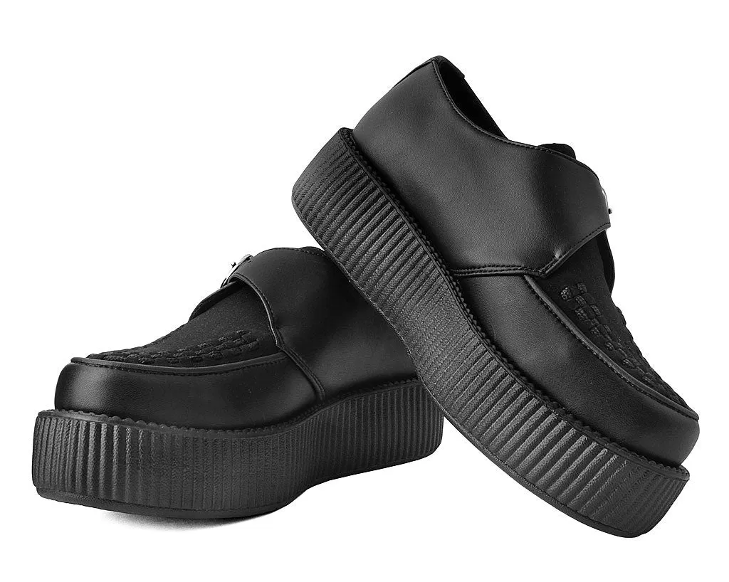 T.U.K BLACK MIX MONK BUCKLE VIVA MONDO CREEPER