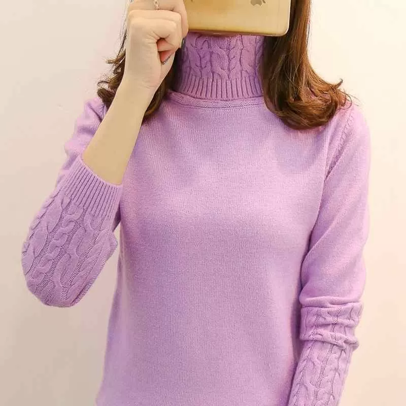 V-Design Turtleneck Sweater