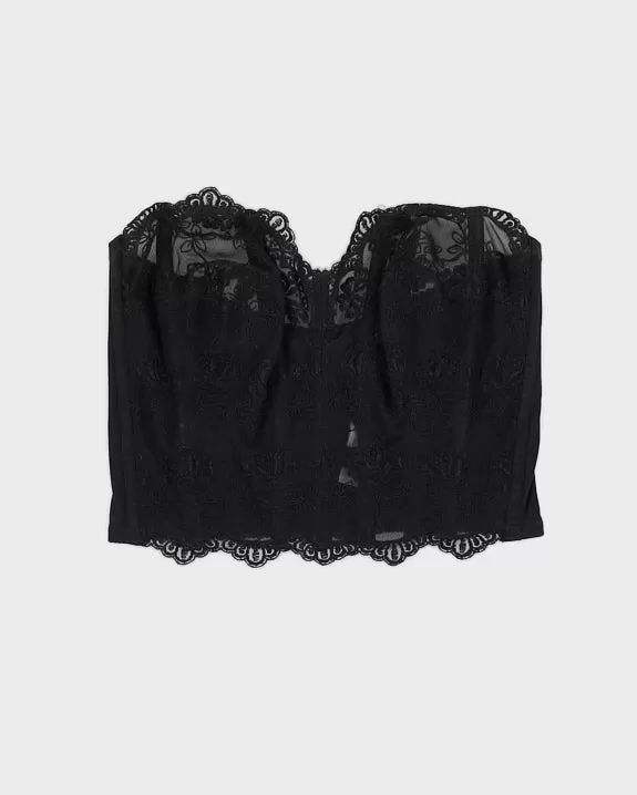 Victoria's Secret Black Lace Corset - 36B