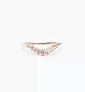 White Diamond Tiara Curve Band