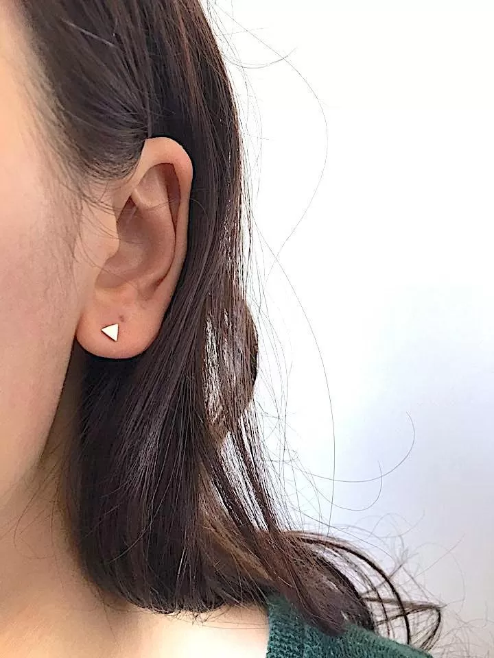 Wholesale Matte Gold Triangle Ear Jacket, Spike Ear Jacket, Geometric Earrings, Ear Jacket, Earring Cuff, Triangle Studs, Minimal Earrings, Sunshine