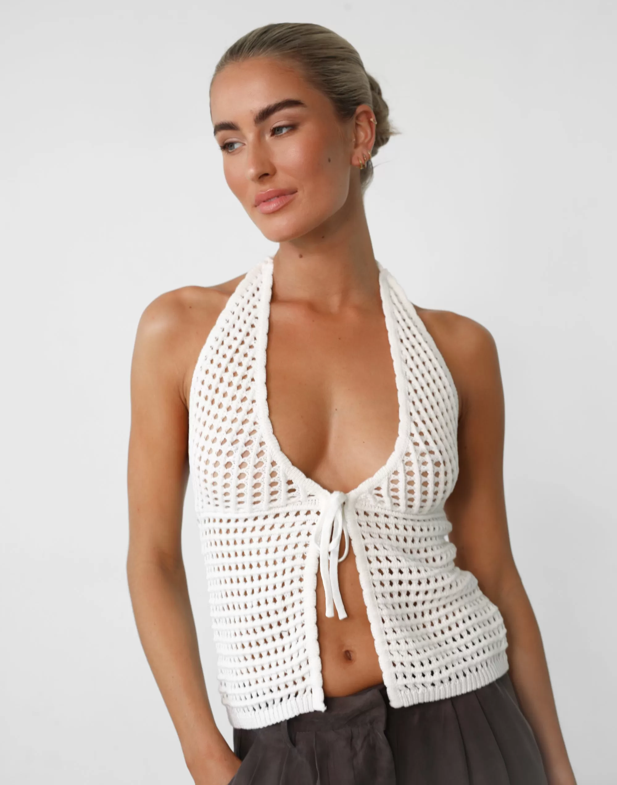 Wild Soul Crochet Top (White)