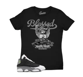 Womens Black Flint 13 Shirt - Blessed Angel - Black