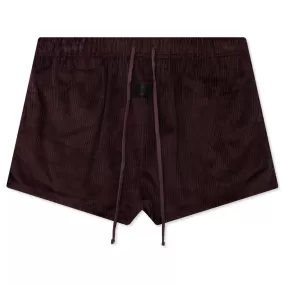 Women's Corduroy Dock Short - Plum