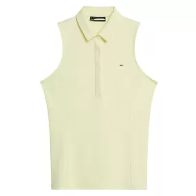 Womens Dena Sleeveless TX Jersey Polo Wax Yellow - SS24